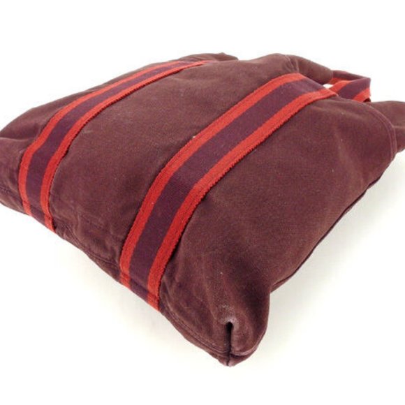 Hermes Tote bag Fourre Tout Purple Red Woman Authentic Used Y4628 - Picture 3 of 6